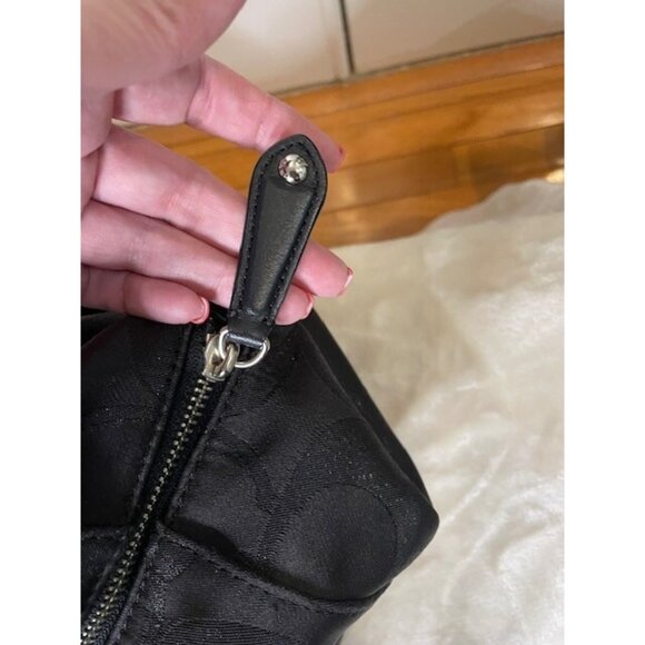 Authentic Coach Leather Trim Black Campbell signature satchel. - Picture 8 of 10